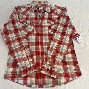 WRANGLER Lightweight Cotton Button Up Shirt Size Small NWT